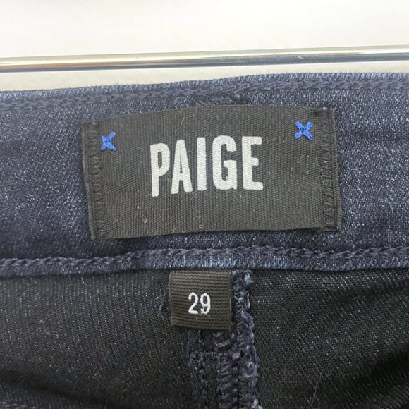 PAIGE Hoxton Ankle Jeans in Dark Blue - Picture 3 of 6